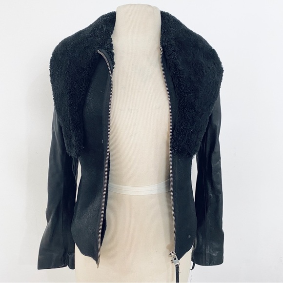 All Saints sheepskin shearling jacket - Picture 3 of 13
